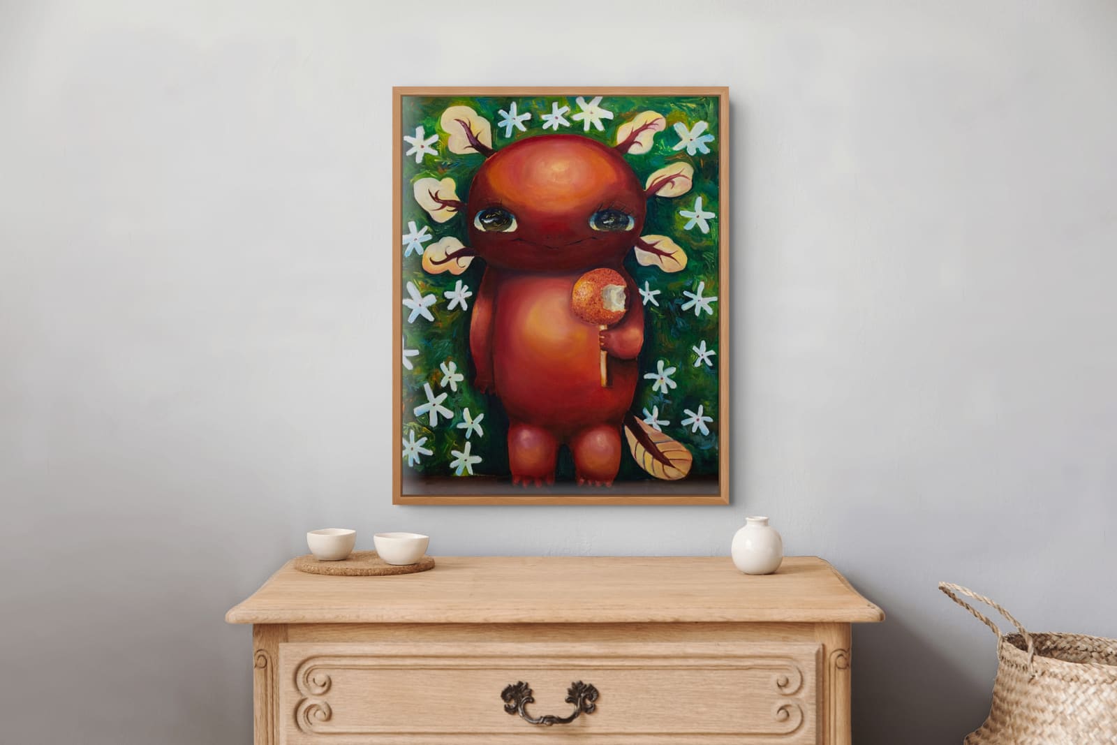 Sin título (flores), shown in a room
